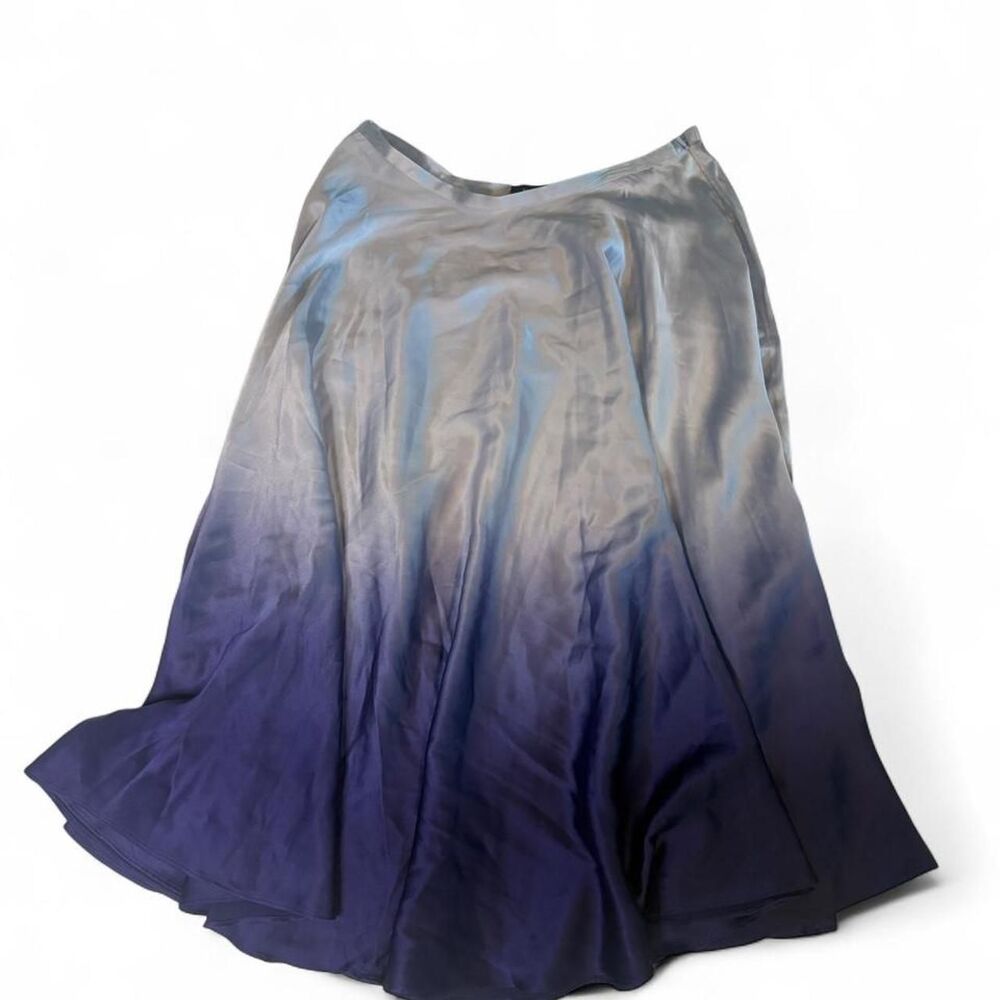 Bebe Women's Blue Ombre Full Midi Skirt sz XS